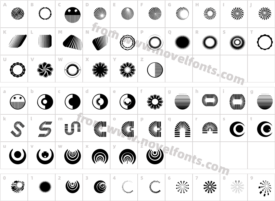 Shapes OneCharacter Map