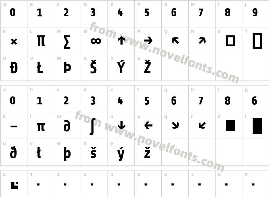 Share Bold ExpCharacter Map