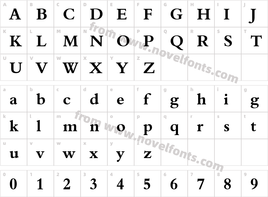 701-CAI978Character Map