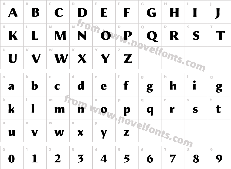 ShellSans-BlackTableCharacter Map