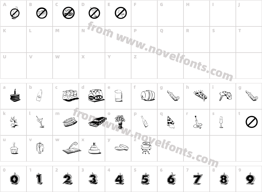 ShindigCharacter Map