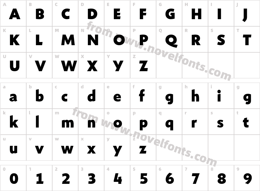 Shinn Extra BoldCharacter Map