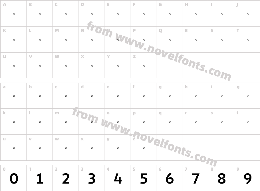 Shinn Medium TabCharacter Map