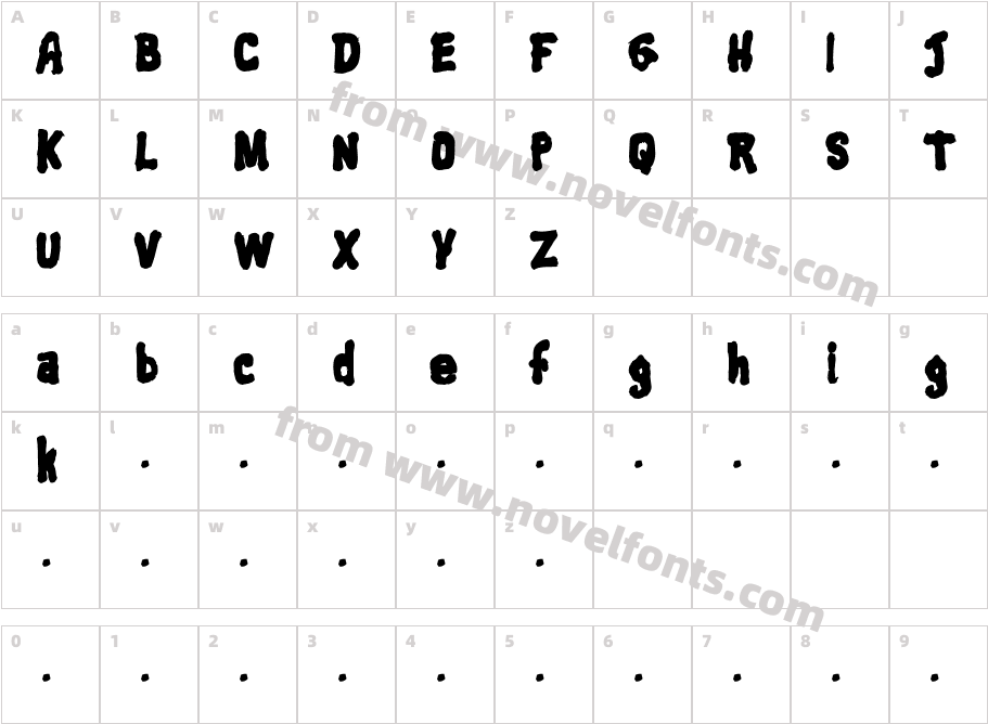 Shipwreck Bold BoldCharacter Map