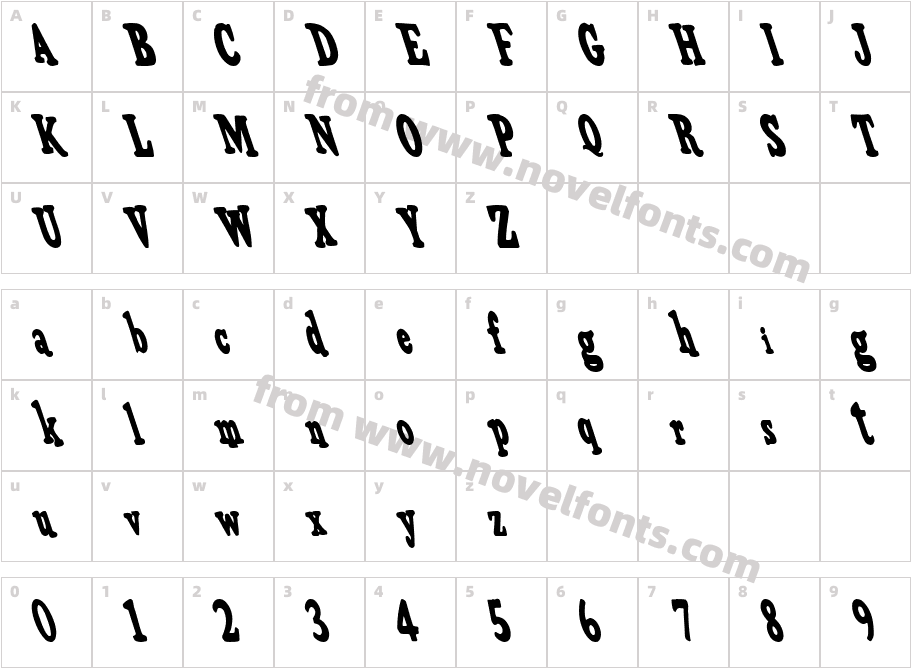 Short Regular ttnormCharacter Map