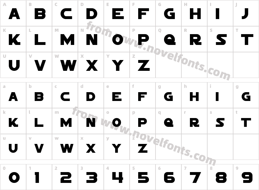 Sigma Five Marquee BoldCharacter Map