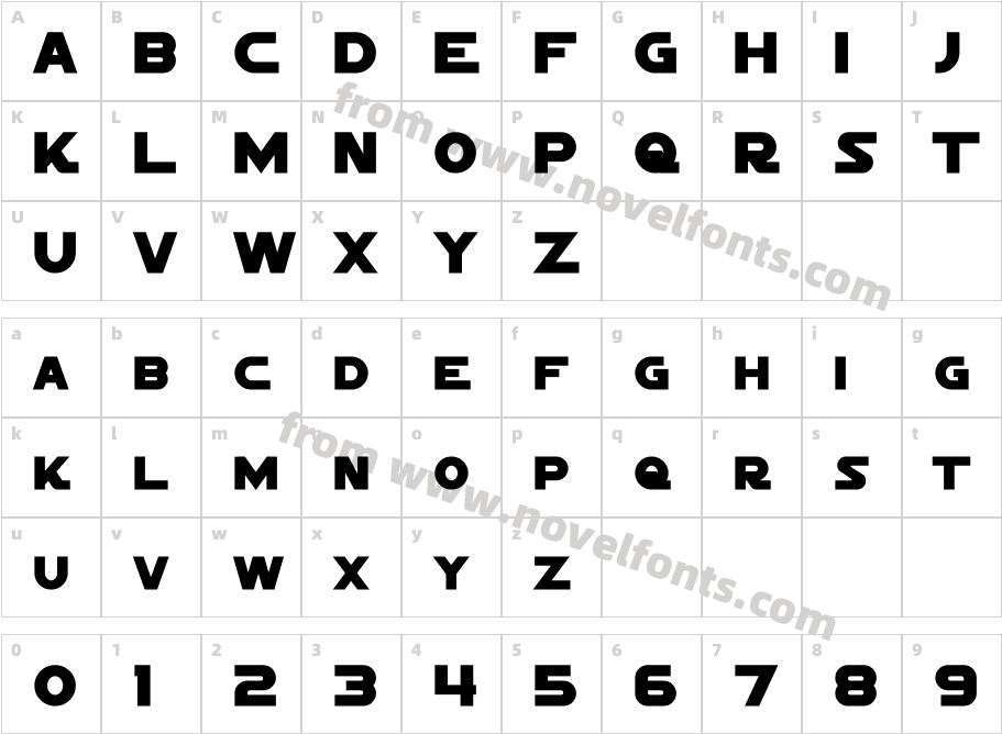 Sigma Five Marquee BoldCharacter Map