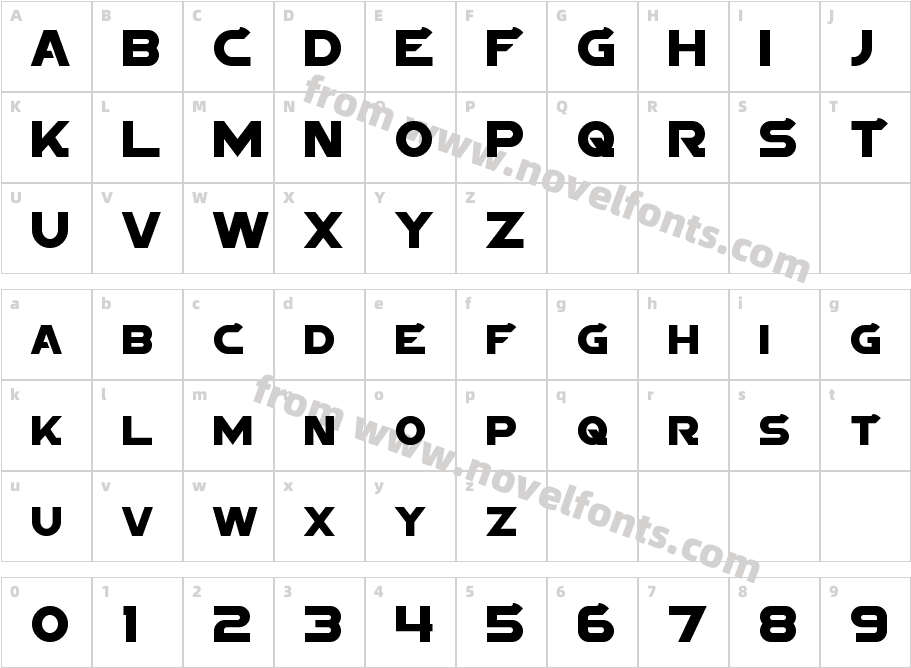 Sigma FiveCharacter Map