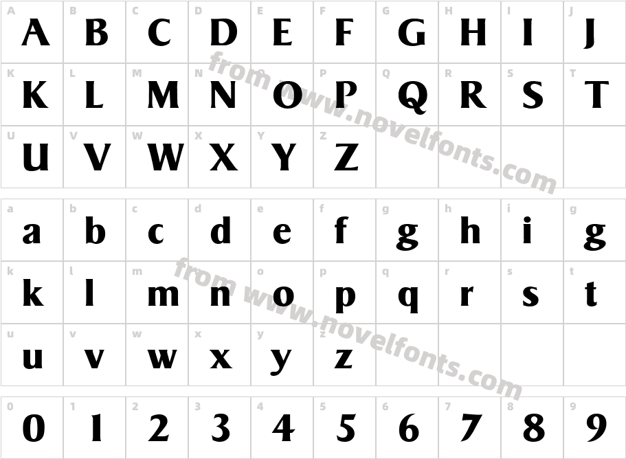 Sigvar BoldCharacter Map