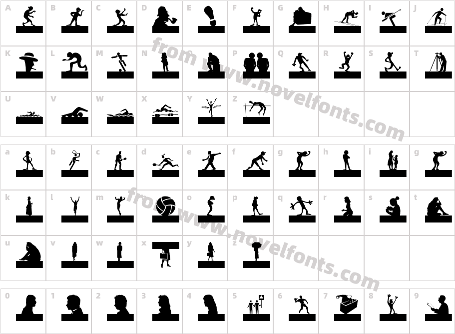 Silhouettes Socled TwoCharacter Map