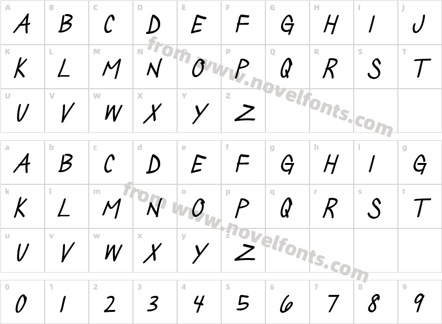 Silly Games ItalicCharacter Map