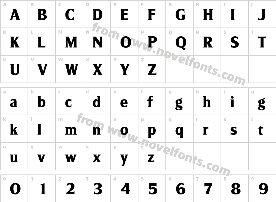 Silverado Extra BoldCharacter Map