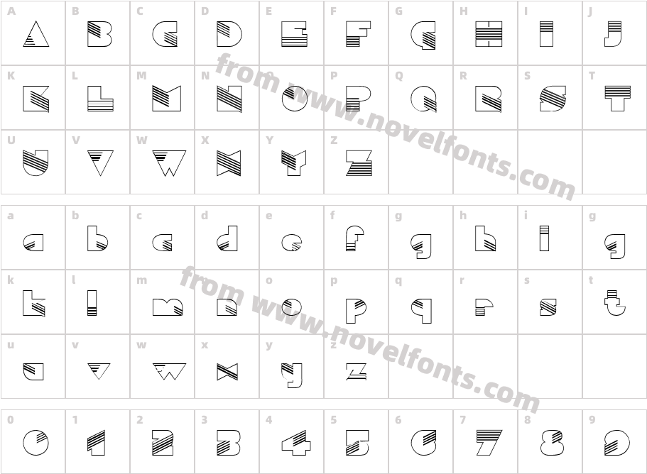 Sinalco OutlineCharacter Map