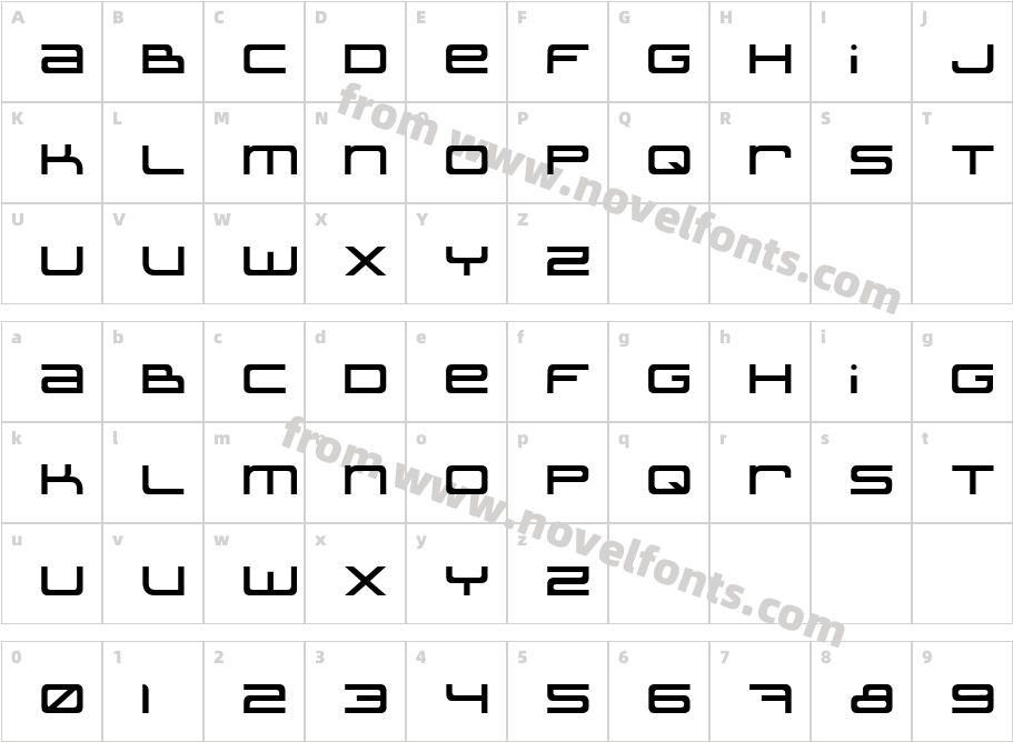 Sinapsis Expanded BoldCharacter Map