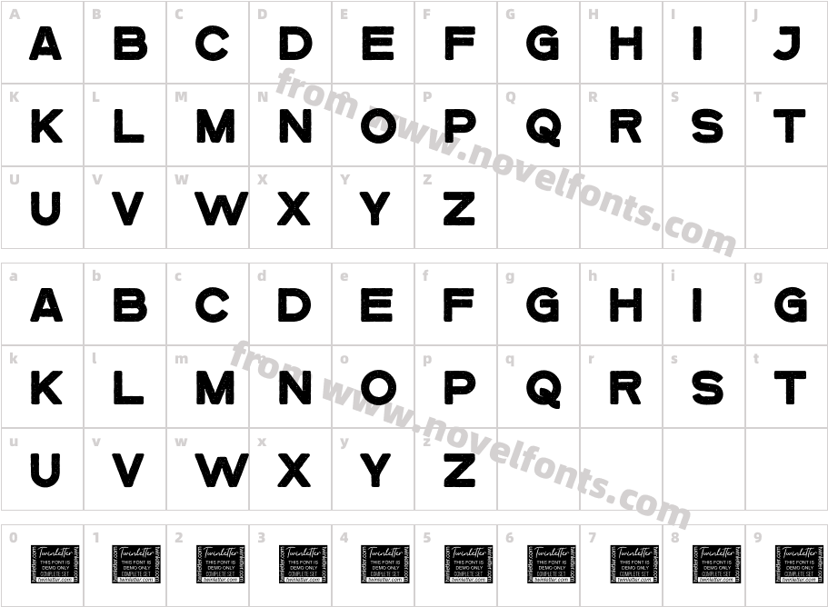 Brefa Personal UseCharacter Map