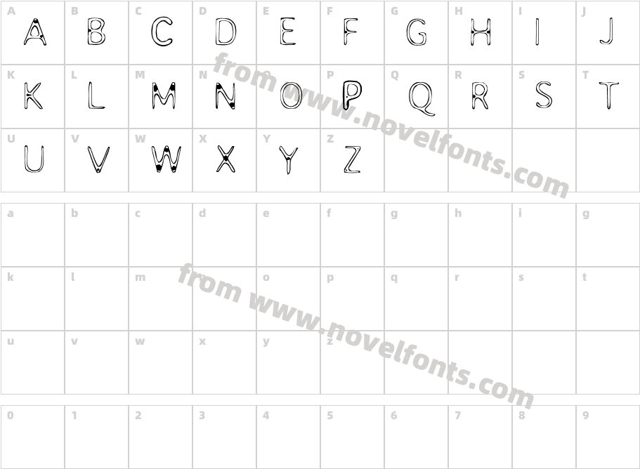 SirupfontCharacter Map