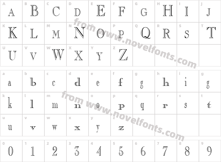 Sketchy Idea Text5 Regular ttconCharacter Map