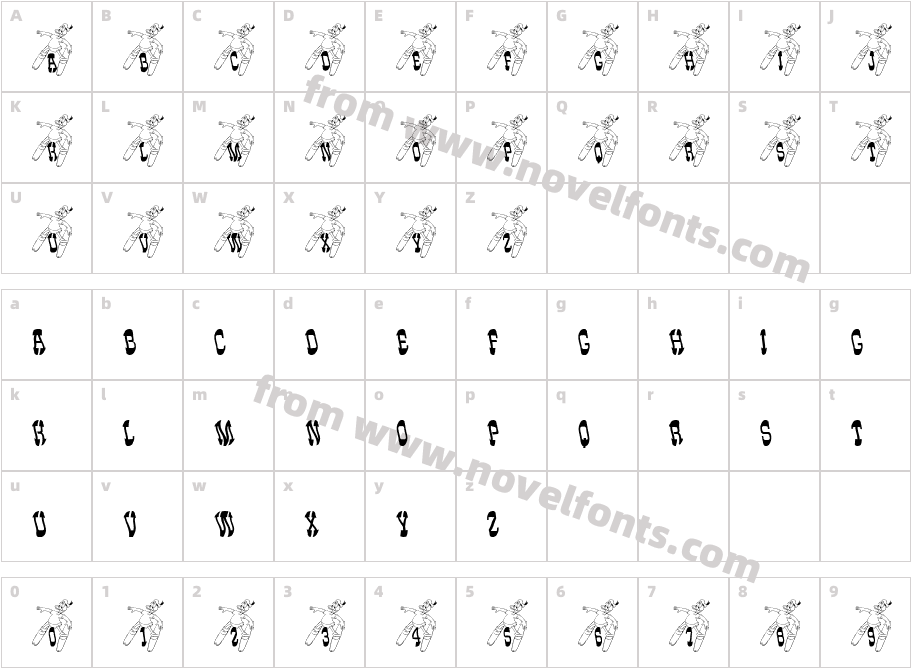 SkiingCharacter Map