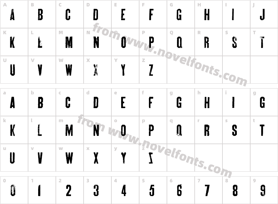 Skin & BonesCharacter Map