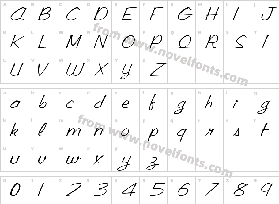 Skin Regular ttnormCharacter Map