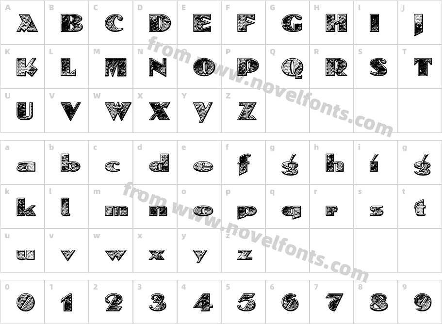 Skuare Not ' Waveform'Character Map