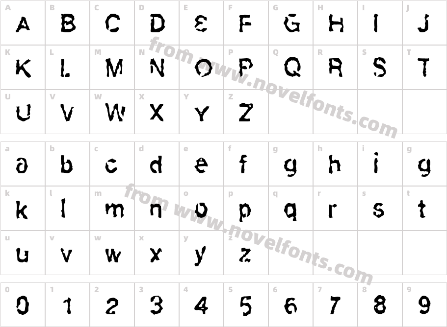 SlackhappyCharacter Map