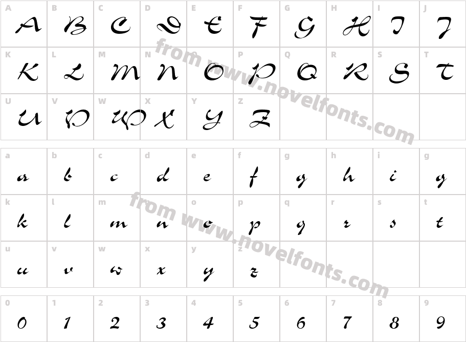 Slalom RegularCharacter Map