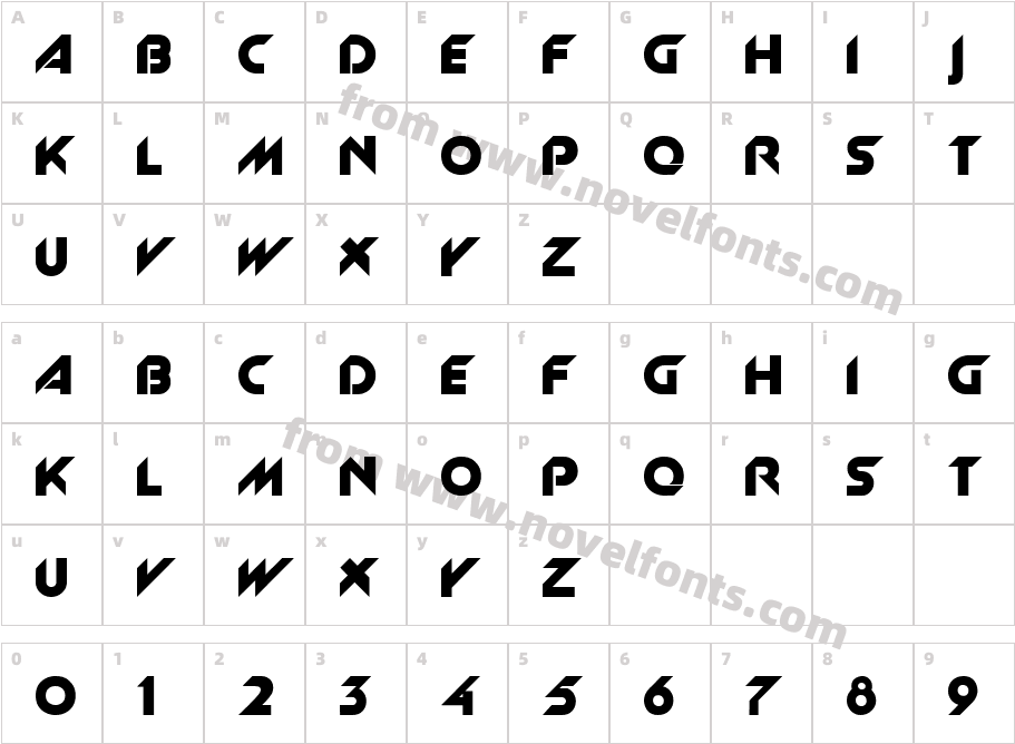 SlantwiseCharacter Map