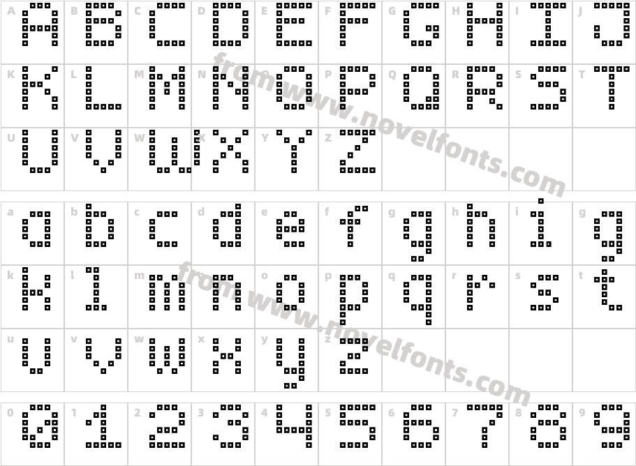 Brick LED-7Character Map