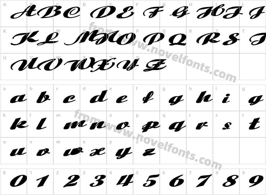 Smoke Agent150 SP BoldCharacter Map