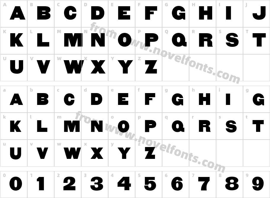 Smokler Bold TitleOLCharacter Map