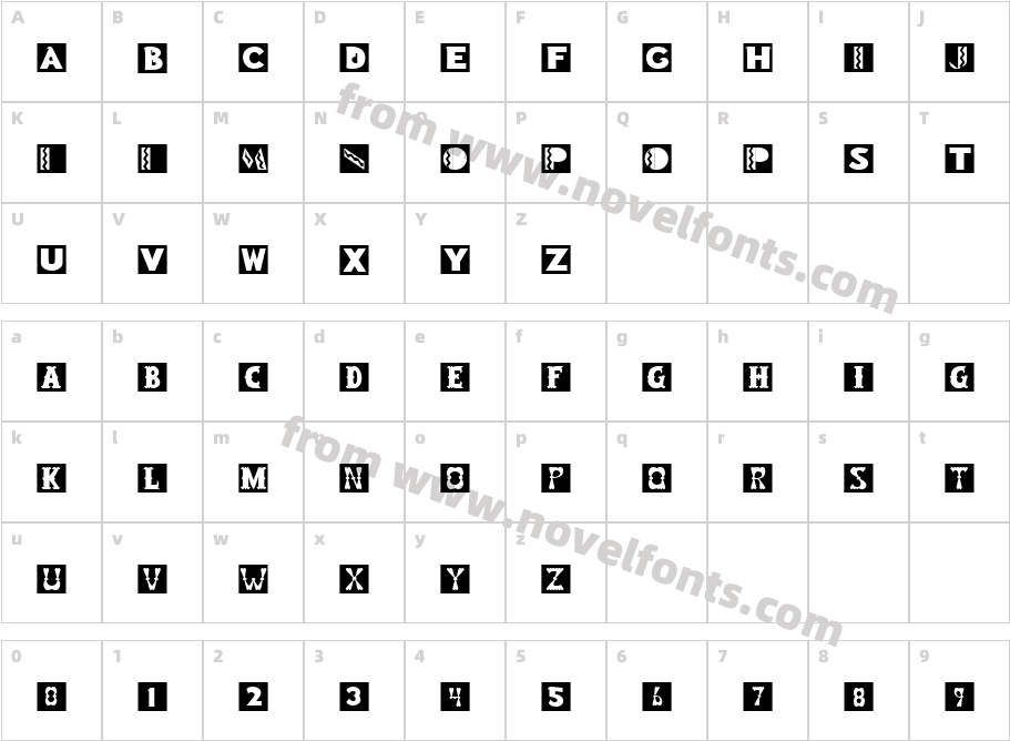 Snake OilSSK RegularCharacter Map