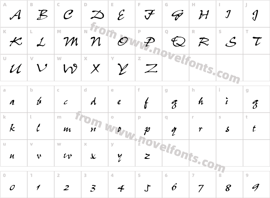 Snare Drum ScriptCharacter Map