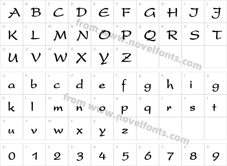 Snippet ScriptS Si BoldCharacter Map