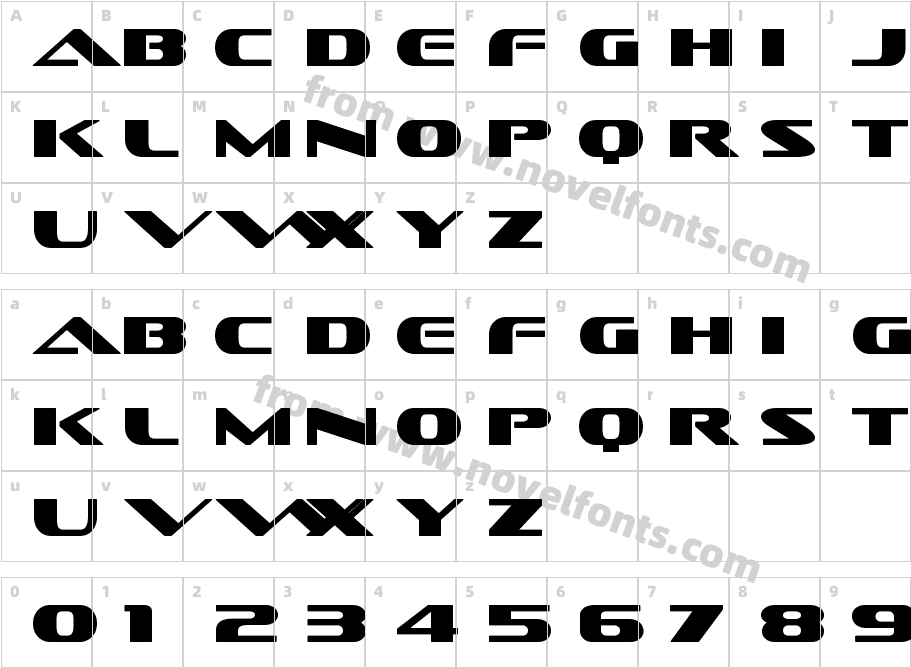 SofachromeCharacter Map