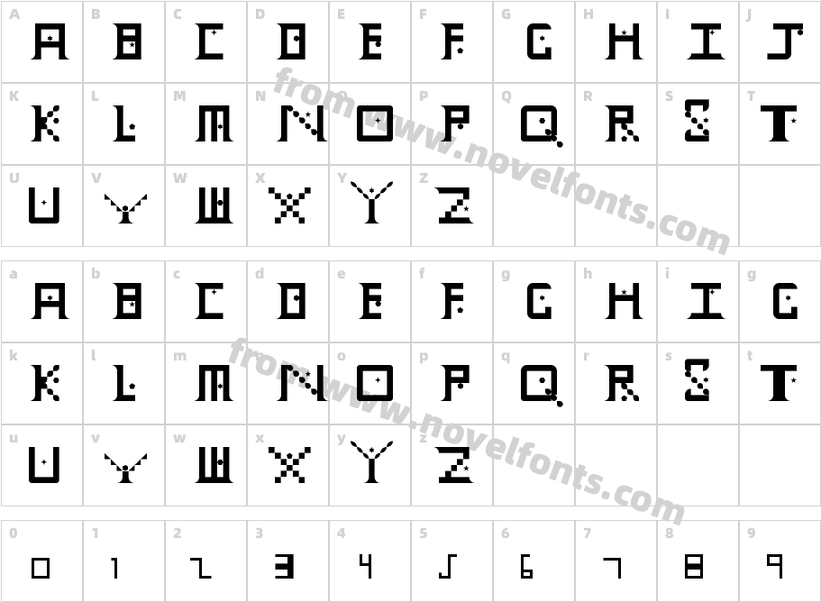 Soldier Capital RegularCharacter Map