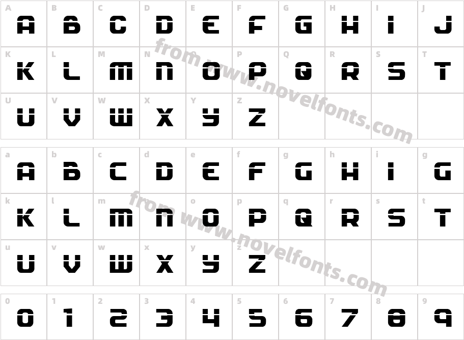 Soldier Laser RegularCharacter Map