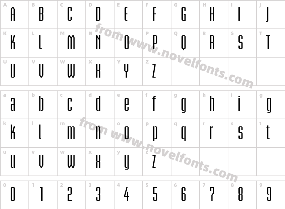 BriemAkademiStd-SemiboldCnCharacter Map