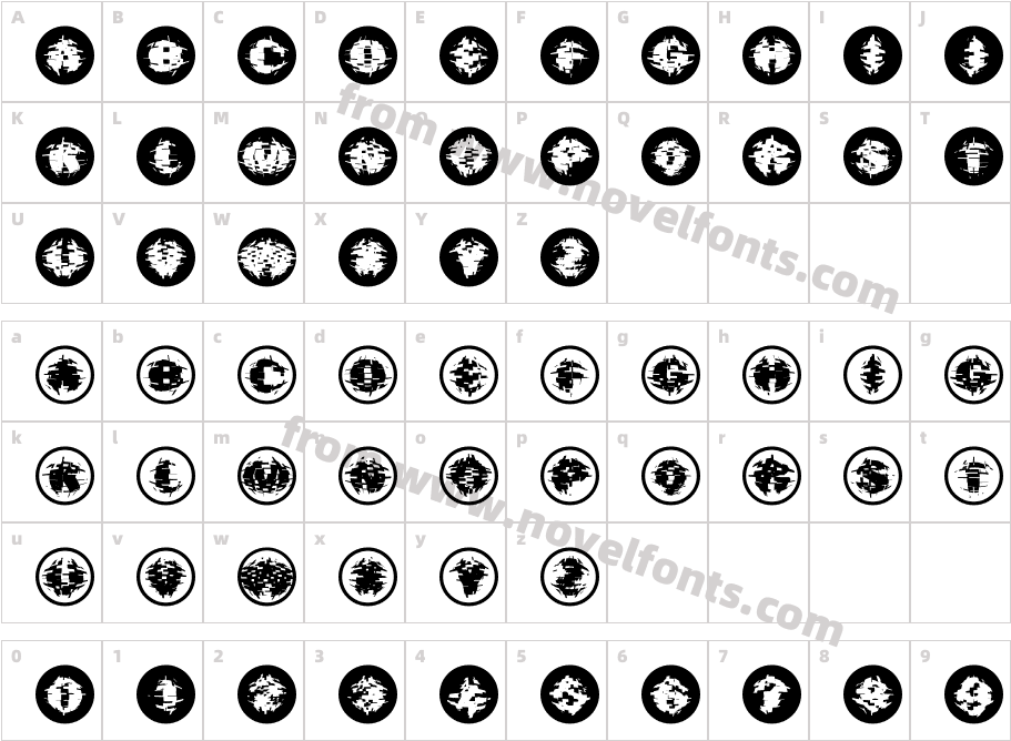 Space GarbageCharacter Map