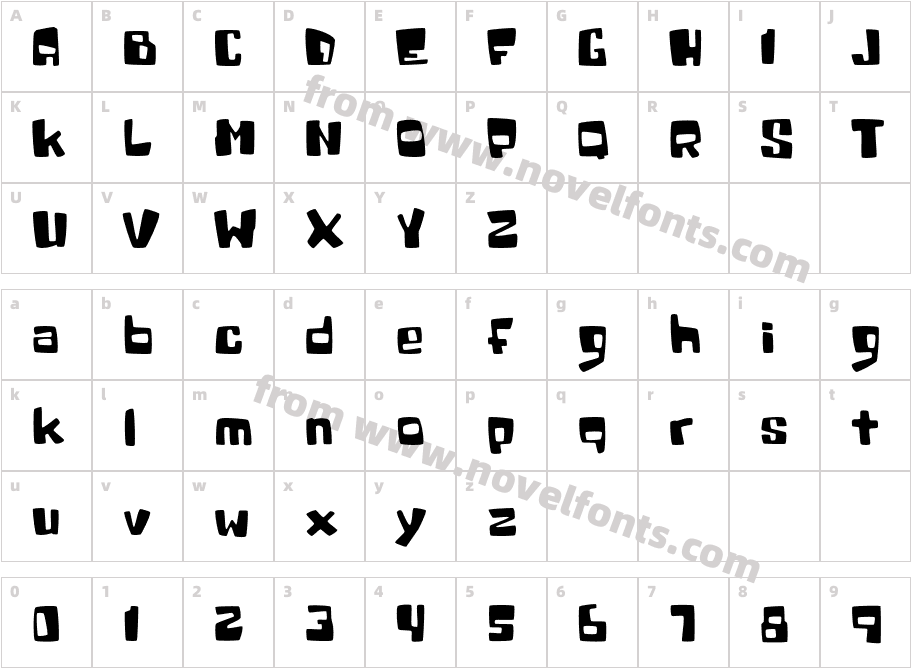 Space KraftyCharacter Map