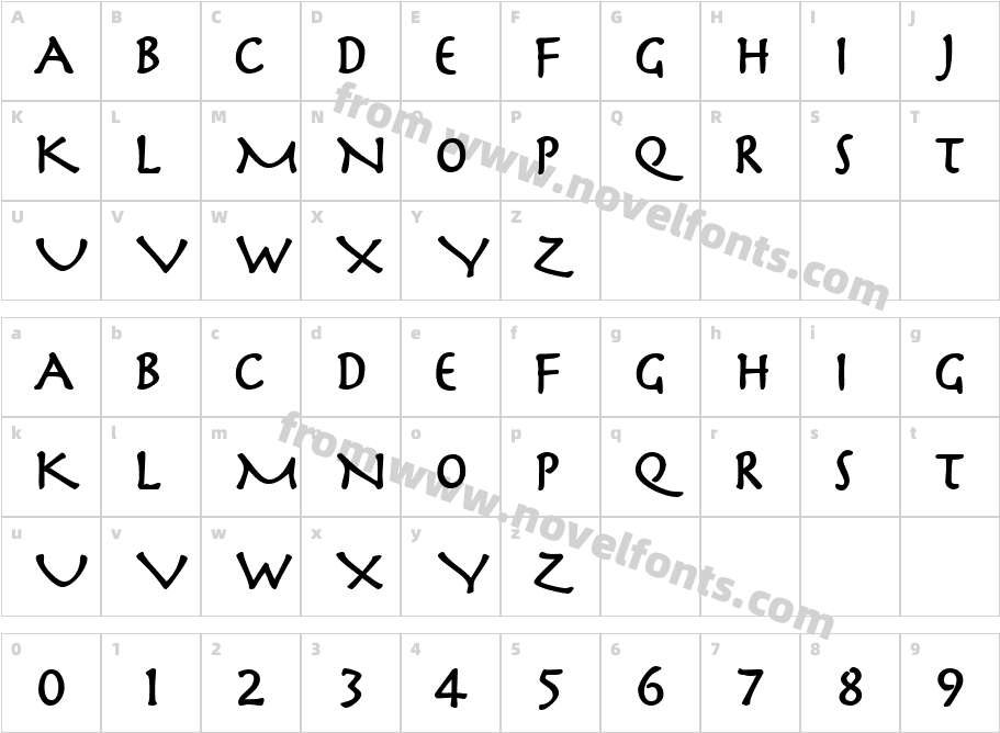 Sparta CapsS Si BoldCharacter Map