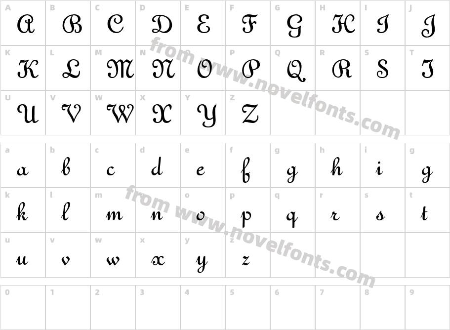 Special AlphabetsP01Character Map