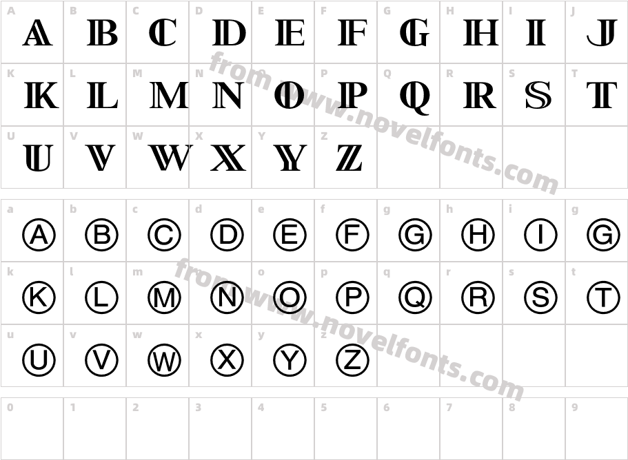 Special AlphabetsP07Character Map