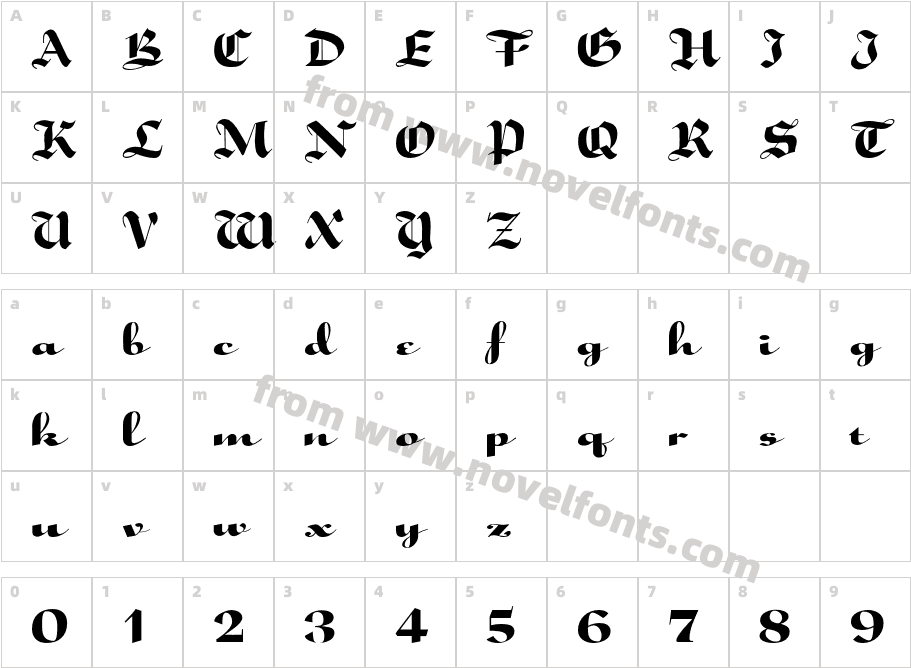 Speedscript NormalCharacter Map