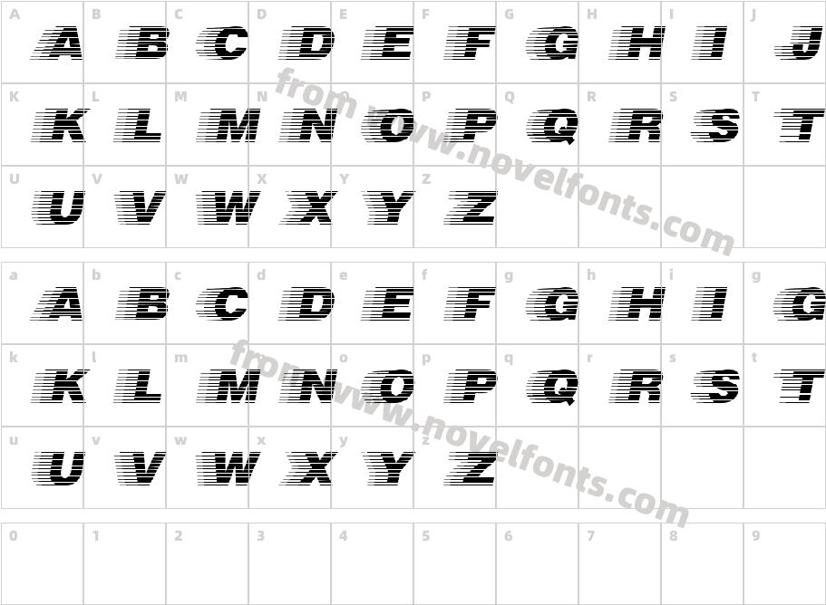 SpeedwayCharacter Map