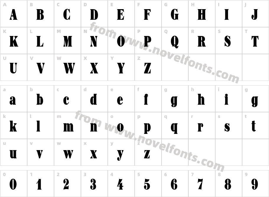 Sphinx CondensedCharacter Map