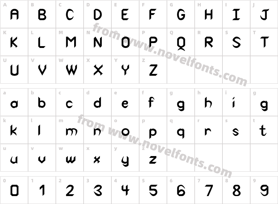 Spike Condensed BoldCharacter Map