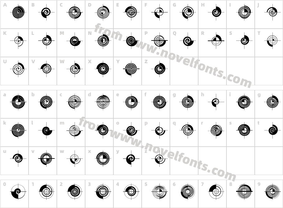 Spiralus KruxCharacter Map