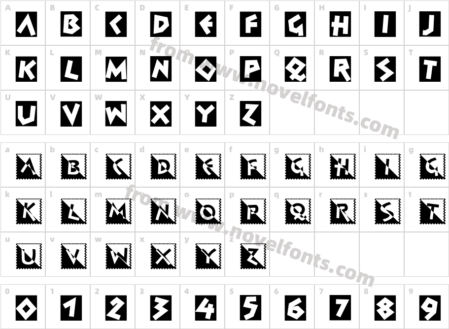 Spontan-InitialsCharacter Map