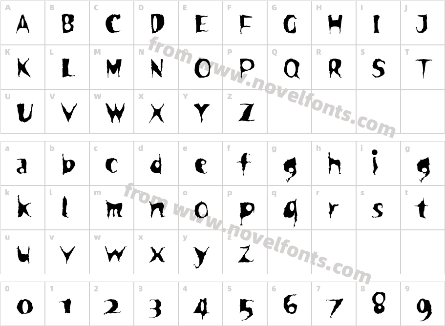 Spooky StdCharacter Map